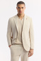 Men's Stone Mono Collar Viscose Blended Lightweight Bi-Stretch Blazer Comfort Slim Fit Jacket A51Y4006 - 6