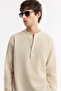 Men's Beige Judge Collar Linen Blend Comfort Fit Shirt A51Y2147 - 2