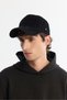 Men's Black Cotton Corduroy Sports Cap A42Y9283 - 4