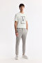 Men's Gray Side Pocket Elastic Waist Bi-Stretch Comfort Slim Fit Trousers A51Y3204 - 7
