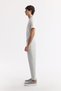 Men's Light Gray Classic Waist Cotton Jersey Carrot Fit Pants A51Y3013 - 2