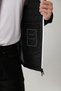Men's Black Stand Collar Quilted Front Lace-Up Water Repellent Comfort Fit Coat A41Y6000 - 5