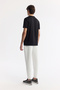 Men's Black Crew Neck Printed Bi-Stretch Interlock Regular Fit T-Shirt A51Y1001 - 4