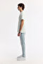 Men's Water Green Crew Neck Printed Bi-Stretch Interlock Regular Fit T-Shirt A51Y1044 - 3