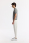 Men's Gray Crew Neck Viscose Blend Knitwear Regular Fit T-Shirt B005119 - 3