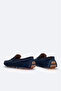 Men's Navy Blue 100% Suede Loafer Shoes 008001 - 4