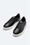 Men's Black 100% Leather Flexible Sole Lightweight Casual Shoes A51Y8001 - 5
