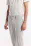 Men's Light Gray Classic Waist Cotton Jersey Carrot Fit Pants A51Y3013 - 4