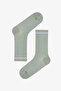 Shiny Nature Striped Cotton Glitter 5 Pairs of Socks - 3
