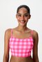 Ester Tankini Gingham Patterned Bikini Top