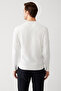 Men's Ecru Crew Neck Rayon Knitwear Sweater A32Y5006 - 5