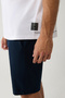 Men's White 100% Cotton Crew Neck Printed Cotton Oversize Fit T-Shirt A41Y1378 - 5