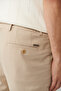 Men's Beige Elastic Waist Flexible Fabric Dobby Slim Fit Trousers A41Y3200 - 7