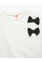 Raised Long Sleeve Crew Neck Bow Sweatshirt - 7