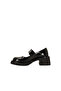 26101158R Black Patent Leather Women's Mary Jane Buckle Heeled Shoes - 4