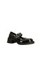 26101158R Black Patent Leather Women's Mary Jane Buckle Heeled Shoes - 2
