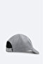 Men's Gray Woolen Sports Hat with Embroidery Detail on the Front A32y9212 - 2