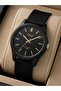Men's Black Silicone Cord Black Dial Quartz Wrist Watch with 2 Year Warranty