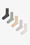 Shiny Nature Striped Cotton Glitter 5 Pairs of Socks