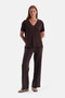 Brown Modal Ribbed Detailed Trousers - 4