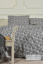 Carlos 100% Cotton Double Elastic Sheet Duvet Cover Set Black - 2