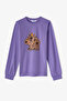 Girl's Lilac Capyparty Cotton Long Sleeve 2-Piece Pajama Set - 5
