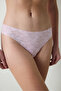 Invisible Laser Cut Lacy Light Pink Brazilian Panties