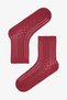 Burgundy - Multi Knit Grace 3-Piece Socks - 3