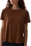 Brown Modal Crew Neck T-Shirt - 4