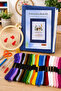 Embroidery Samples Book, Embroidery Starter Kit Blue, New Large Size Educational Embroidery Kit Pro Set