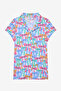Girl's Colorful Bows Shirt Off White Pajama Set - 2