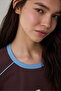 Brown Floral Crew Neck Short Sleeve Cotton Bell Nightdress - Inspired by Flora - 5