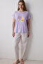 Bon Vivant Lilac T-Shirt Pajama Top - 2