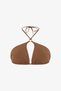 Brown Libby Triangle Bikini Top - 6
