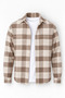 Brandon Relaxed Fit Cotton Wide Striped Lumberjack Men's Shirt - Light Beige