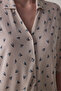 Aging Collagen Floral Shirt Trousers Beige Pajama Set - 2
