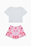 Girl's Pinkish Cotton Pajama Set