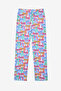Girl's Colorful Bows Shirt Off White Pajama Set - 3