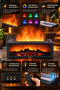 Flame Effect Fireplace Appearance Aromatherapy Humidifier Led Steam Machine with Remote Control - 4