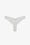Off-White Lace V-Cut Floral Brazilian Panties