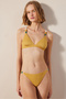 Blanca Side Textured and Macrame Yellow Bikini Bottoms - 5