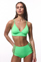 Green High Fashion High Waist Bikini Bottom - 4