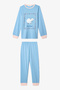 Girl's Floral on the Lamb Cotton 2-Piece Long Sleeve Pajama Set - 2