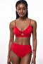 Red High Fashion High Waist Bikini Bottom - 4