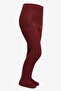 Girl's Pretty Knit Wine Color Pantyhose - 2