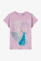 Girl's Pink Lic P.Frozen Short Sleeve Pajama Set - 2