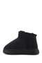 Women's Black Suede Thick-Soled Fur Boots - 6
