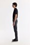 Men's Anthracite Classic Waist Cotton Stone Washed Berlin Slim Fit Jean Trousers A51Y3513 - 4