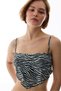 Wild Zebra Scarf Bikini Üstü