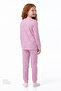 Girl's Pink Love&Peace Cotton Long Sleeve 2-Piece Pajama Set - 2
